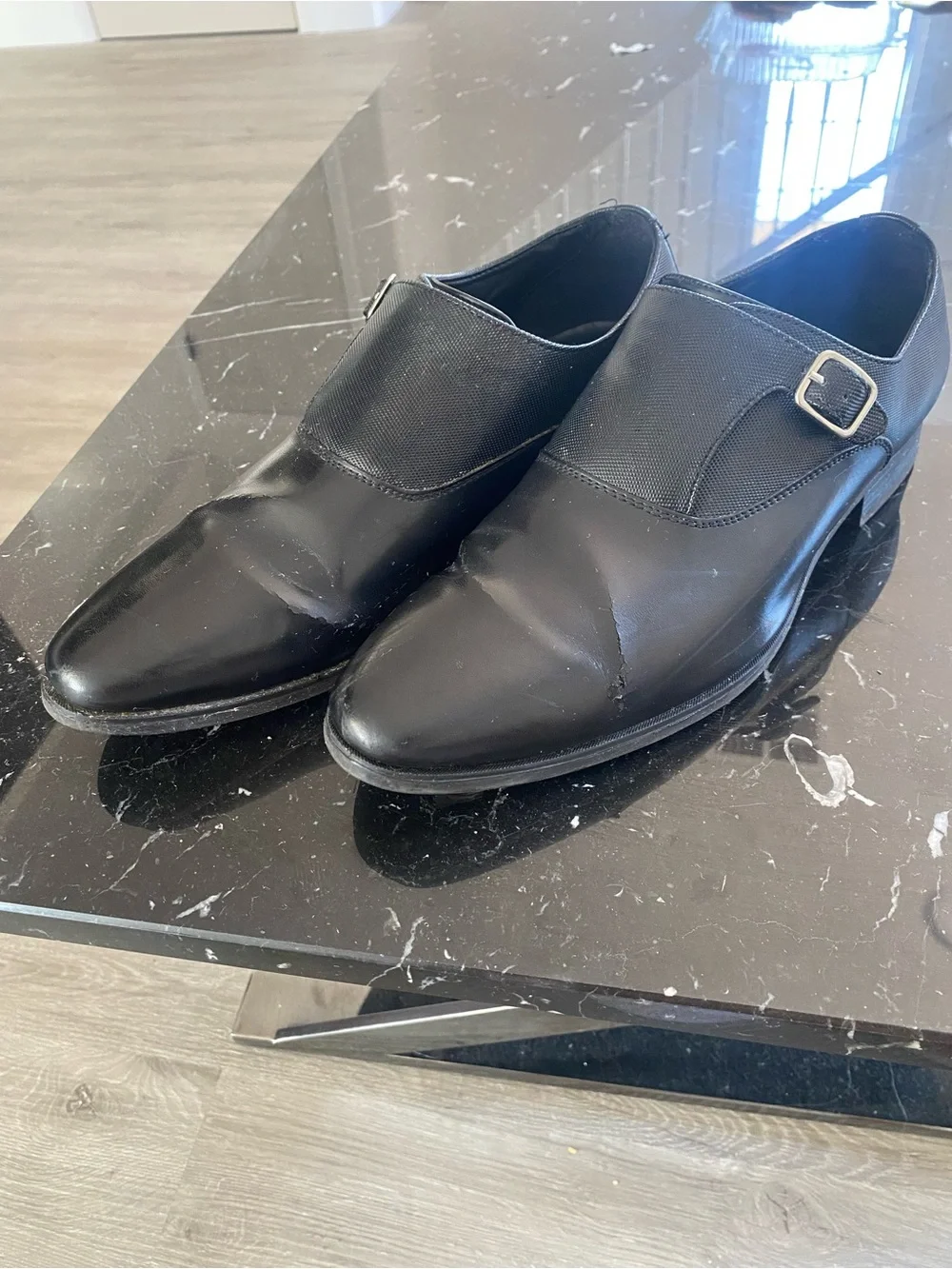 Zara Black Men’s Monk Strap Oxford Shoes